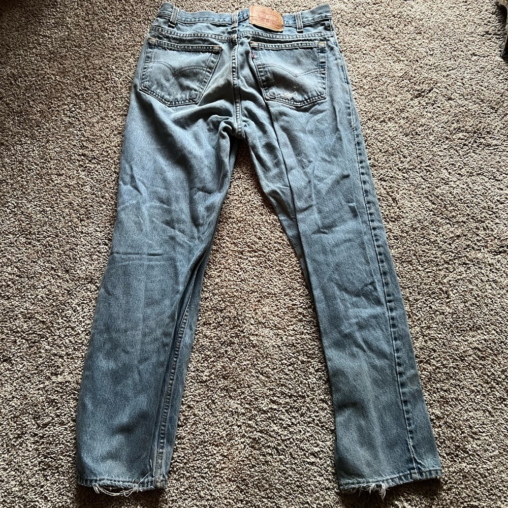 Distressed Levi jeans